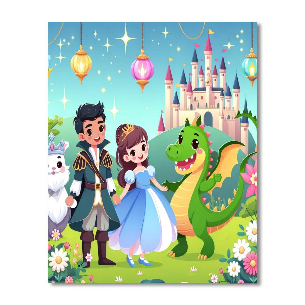 Magical Fairytale Friends Number Painting