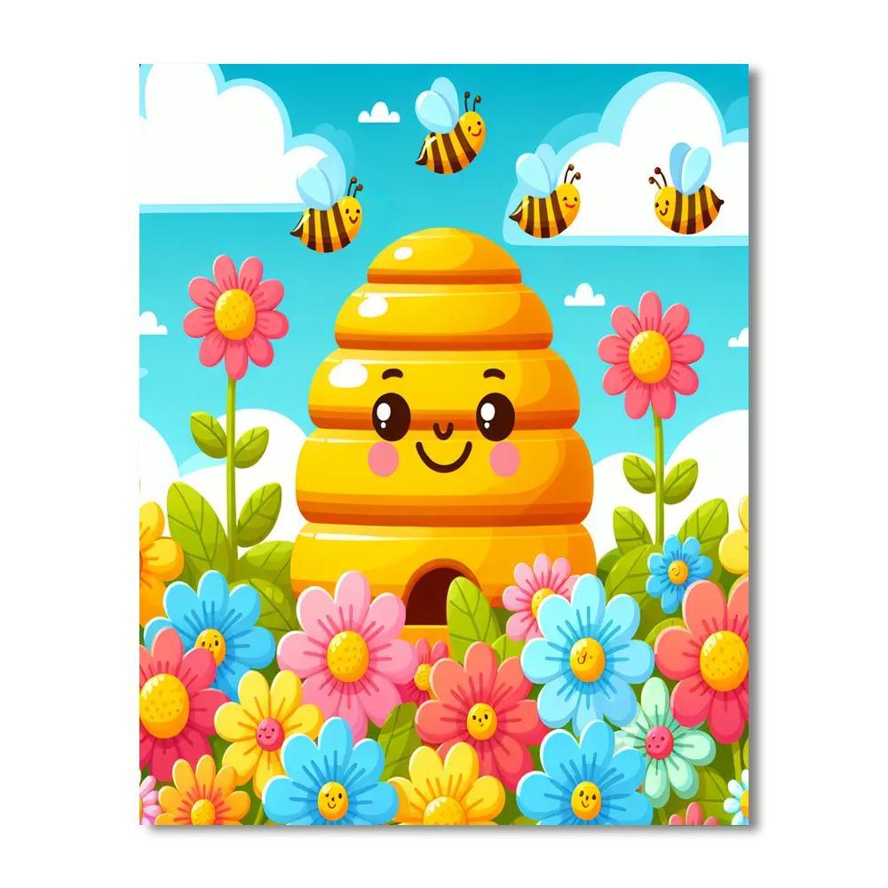 Bubbling Beehive DIY Paint By Numbers