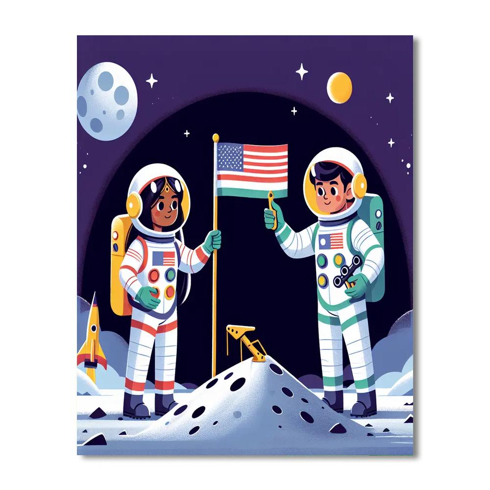 Moon Landing Expedition Paint By Number