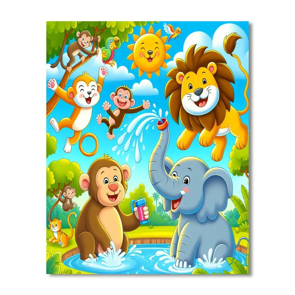 Jolly Zoo Animals Paint By Numbers Kits