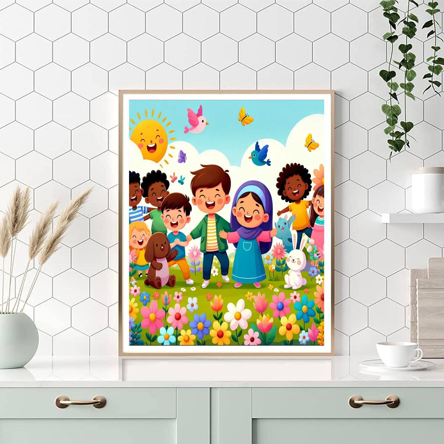 Colorful Garden Of Friendship Paint By Color