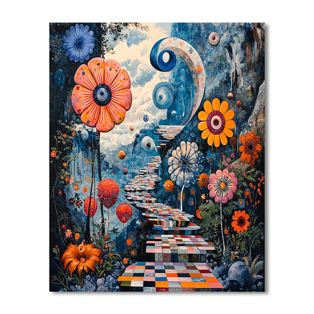 Salvador Dalí Inspired Surreal Floral Wonderland  Paint By Numbers Kits