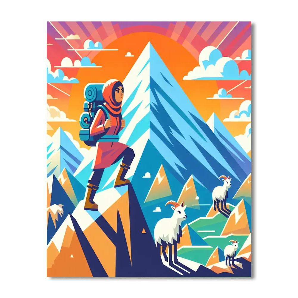 Mystical Mountain Quest Painting Number Kit