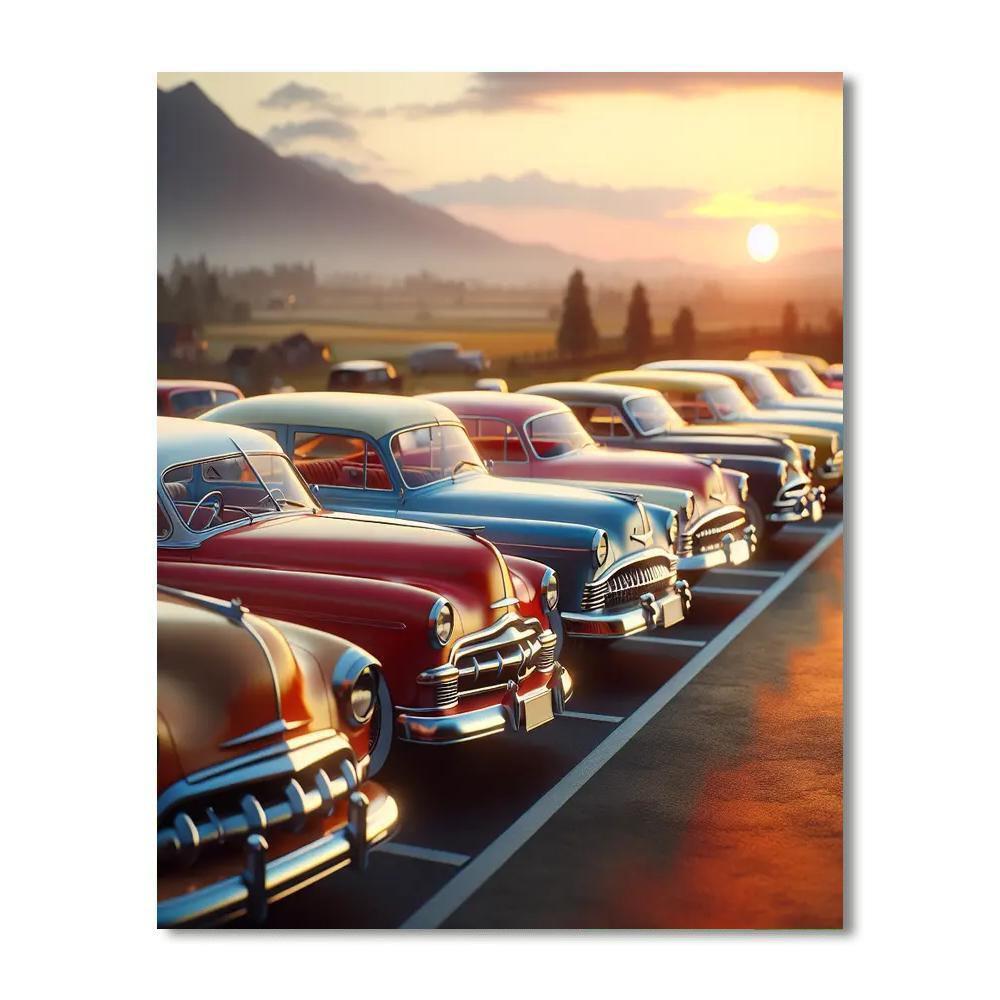 Timeless Vintage Cars Paint By Numbers
