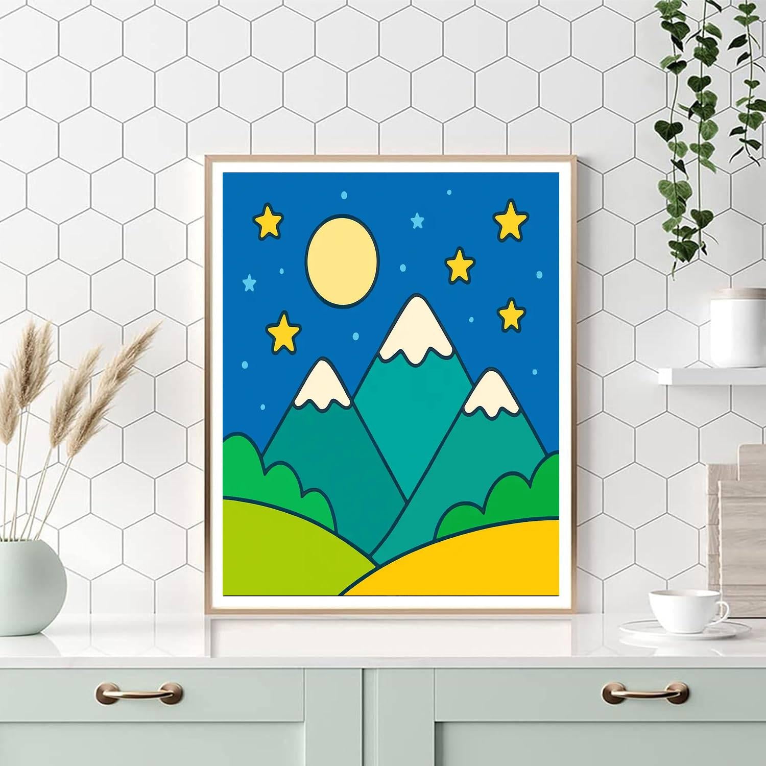 Moonlit Mountains Painting By Numbers Kit