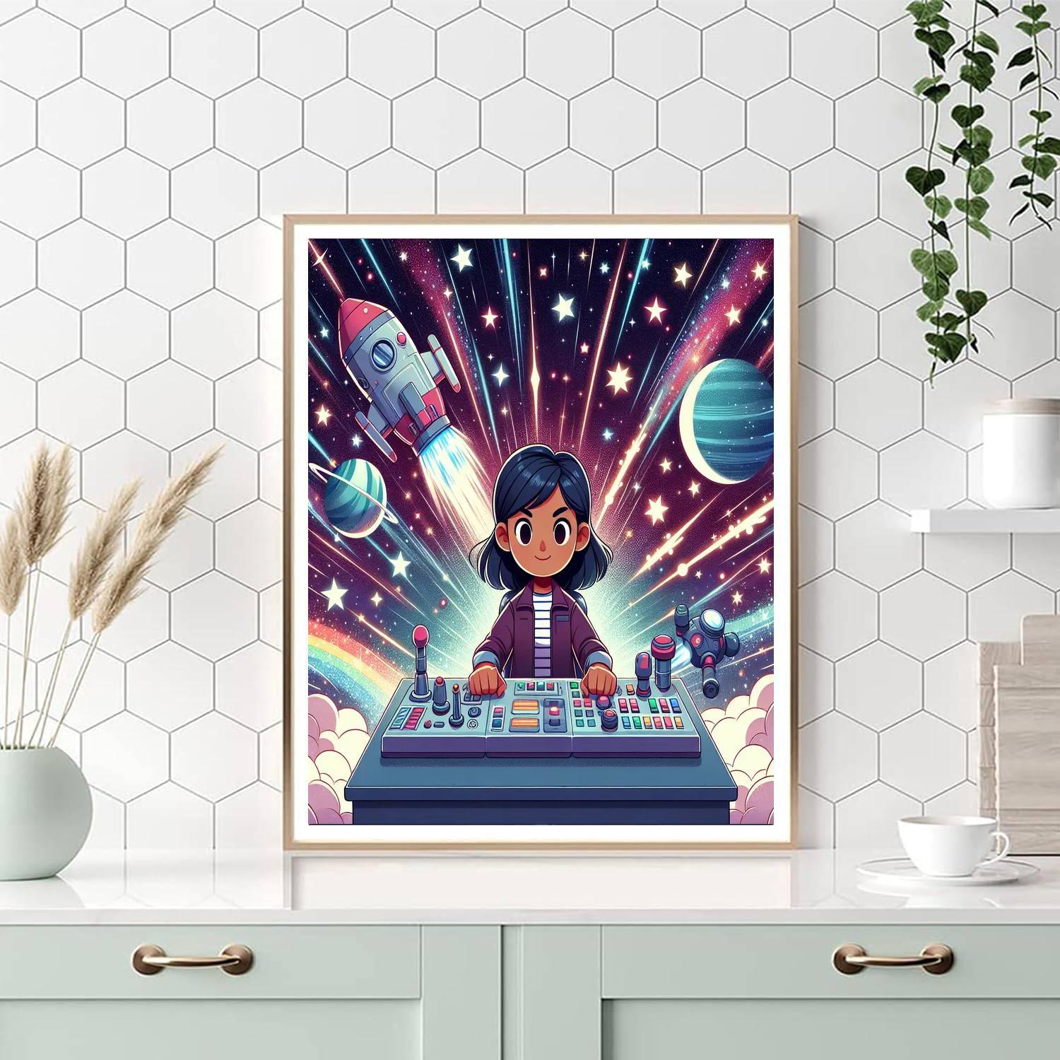 Futuristic Space Adventure Paint By Numbers Kits