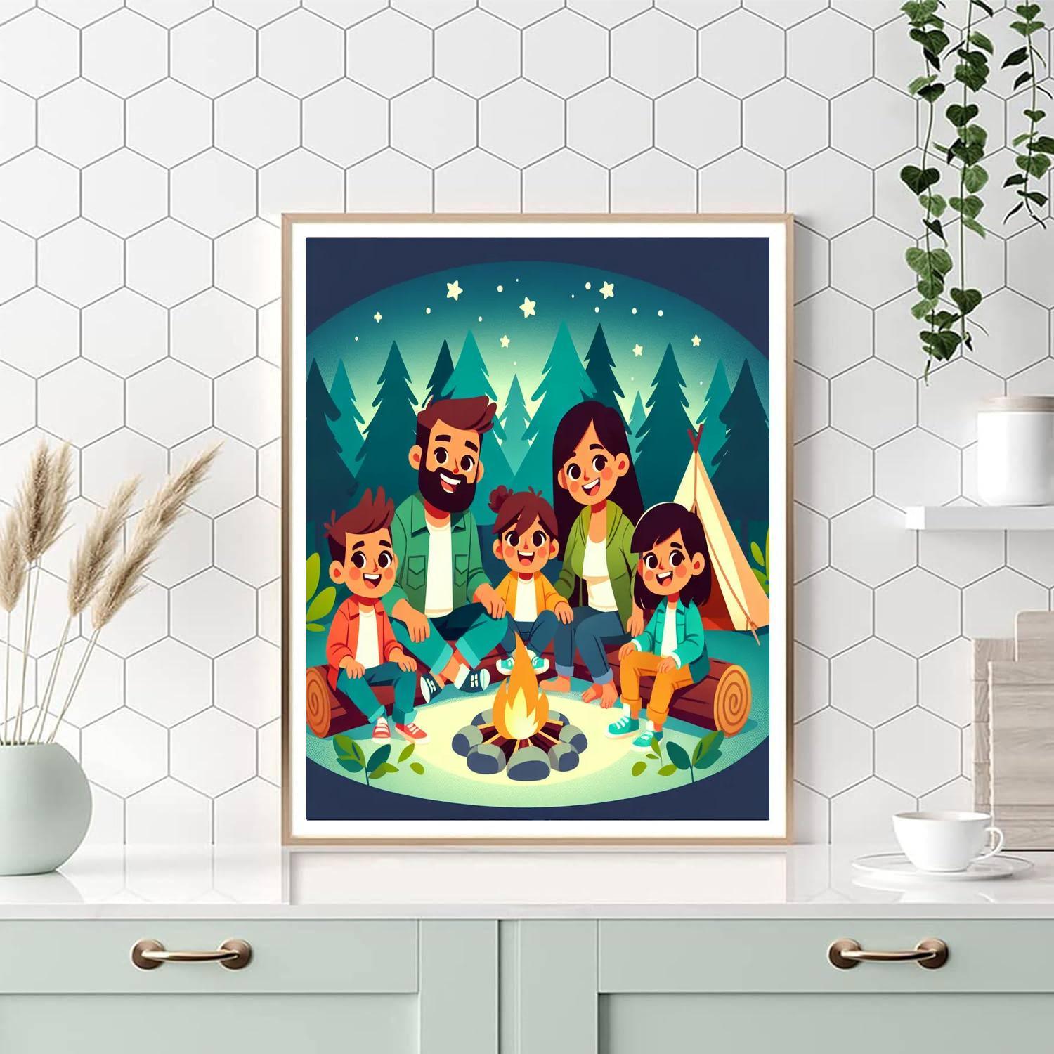 Joyful Camping Expedition Paint By Numbers