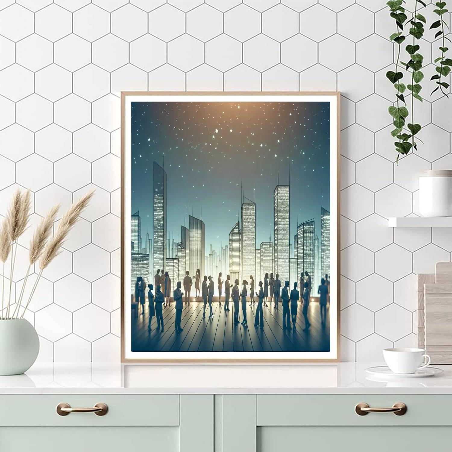 Chic Rooftop Soiree DIY Paint By Numbers