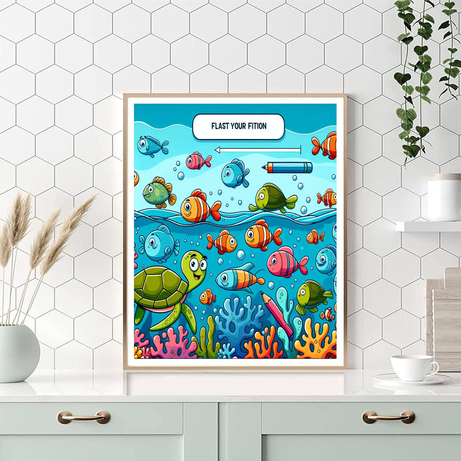 Aquatic Animal Expedition Paint By Numbers Art