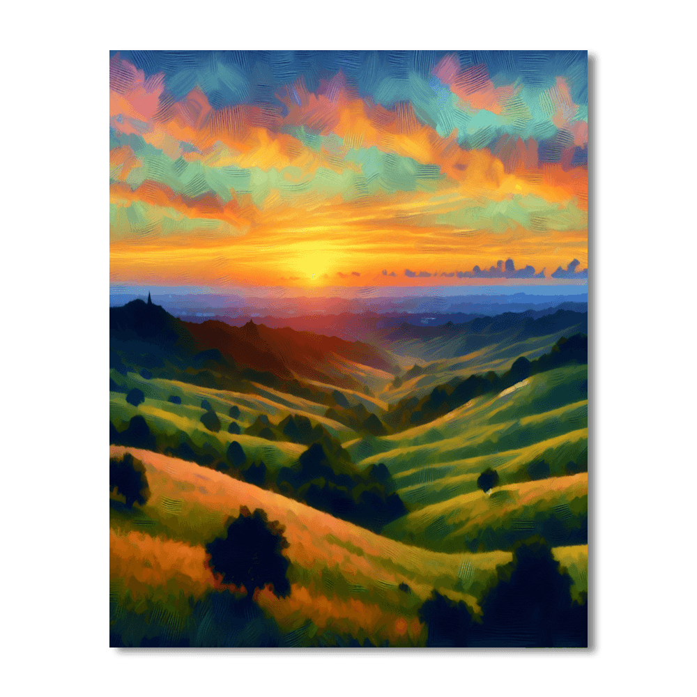Sunset Dreamscape Number Painting