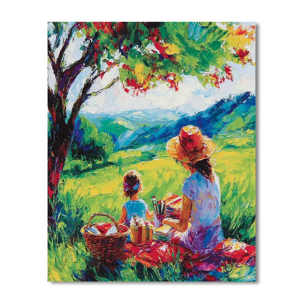 Mother's Day Picnic Delight Painting Number Kit