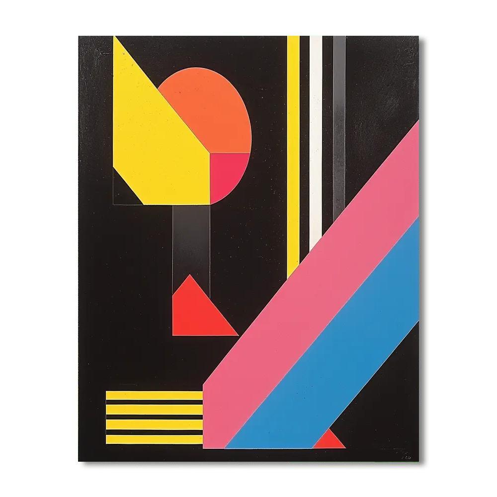 Kazimir Malevich Inspired Reflections Of Space  Number Painting