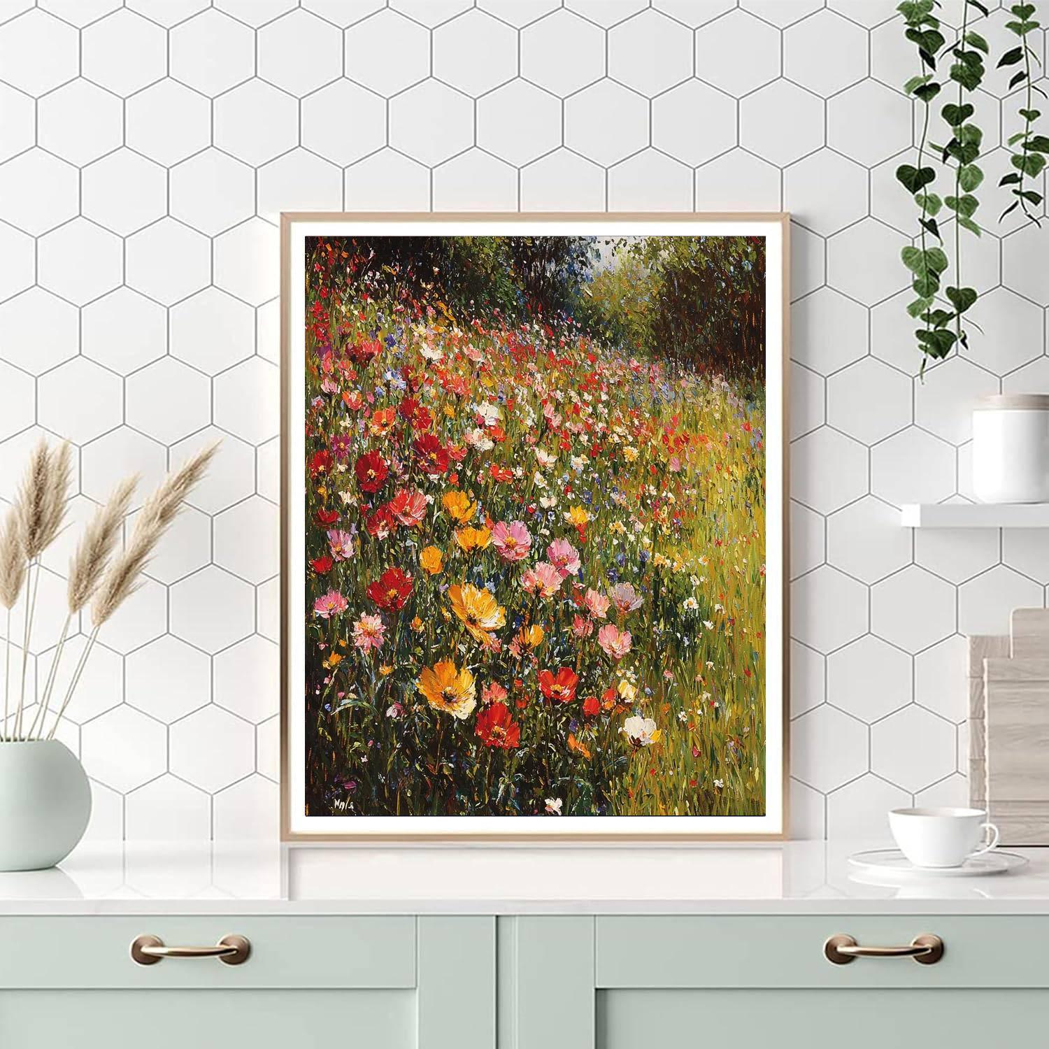 Claude Monet Inspired Wildflower Paradise  Paint By Numbers