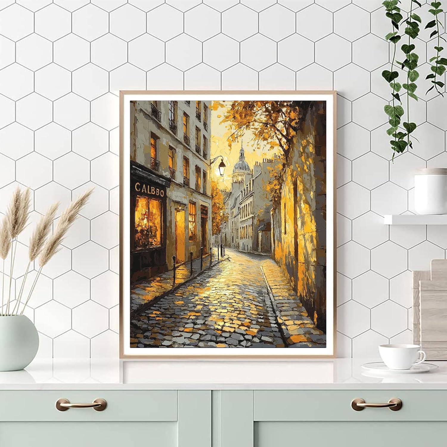 Gustave Caillebotte Inspired Vintage Urban Harmony  Paint By Color