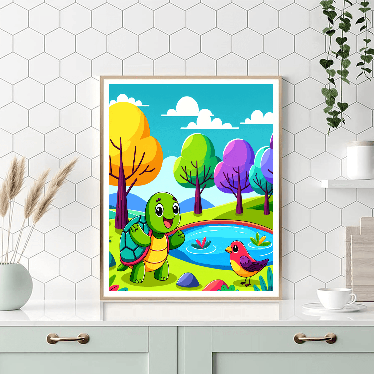 Eco-friendly Animal Habitat DIY Paint By Numbers