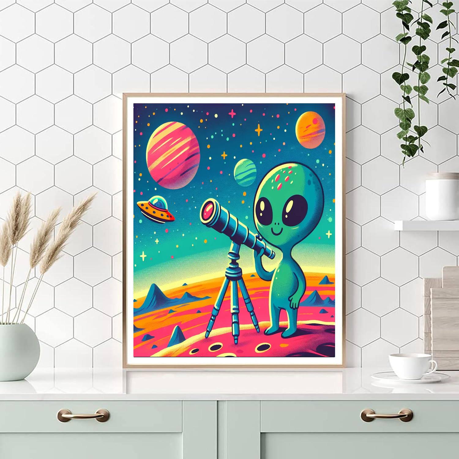 Galactic Travel Expedition Paint By Numbers Art