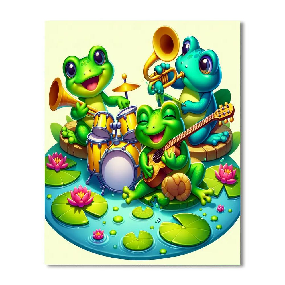 Funky Frog Jamboree Paint By Numbers