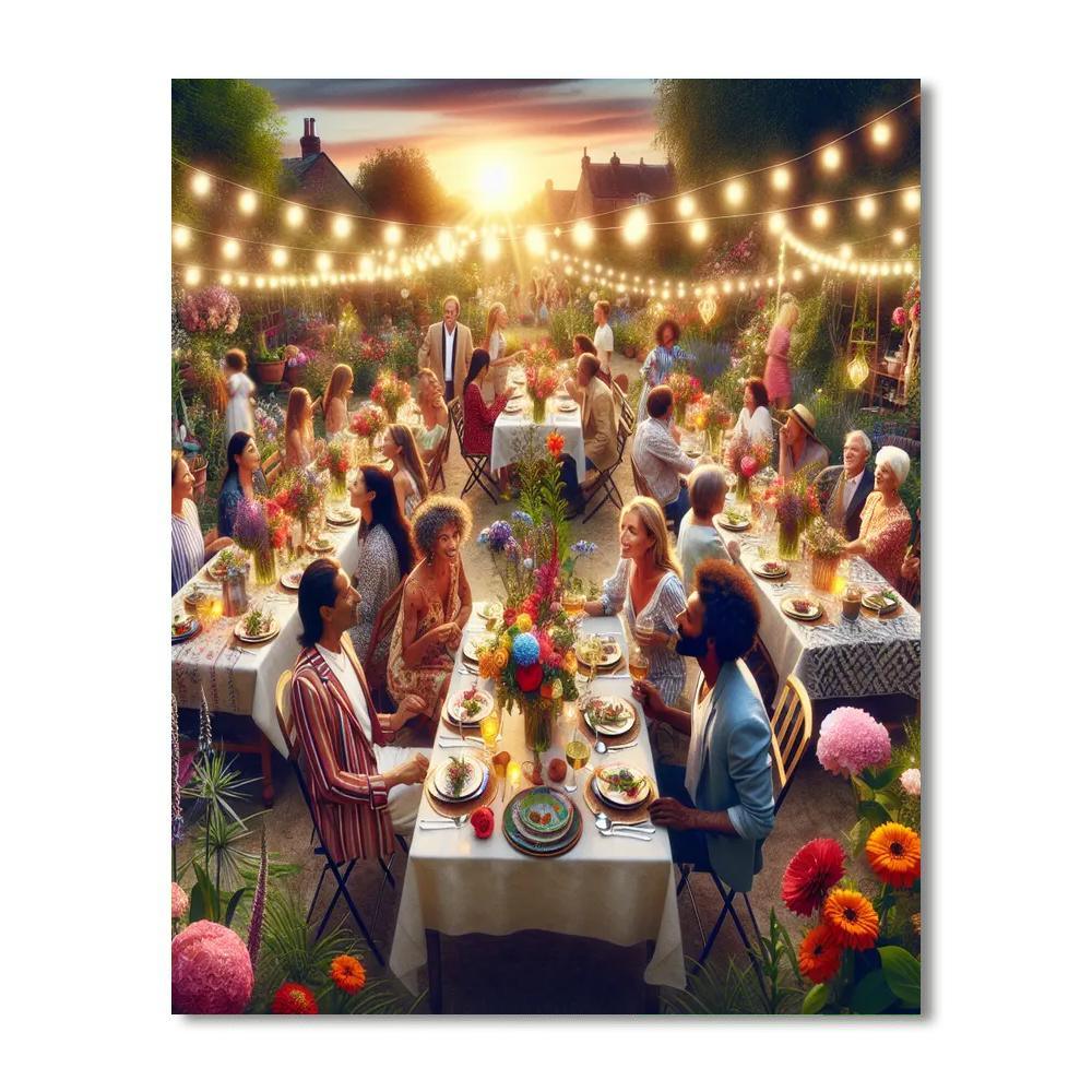 Enchanting Garden Party Painting By Numbers Kit