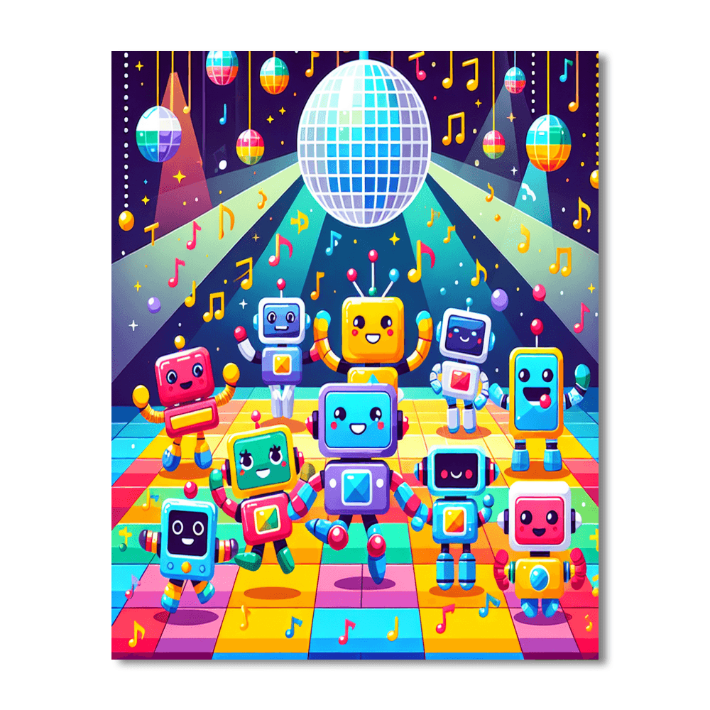 Rockin' Robot Rave DIY Paint By Numbers