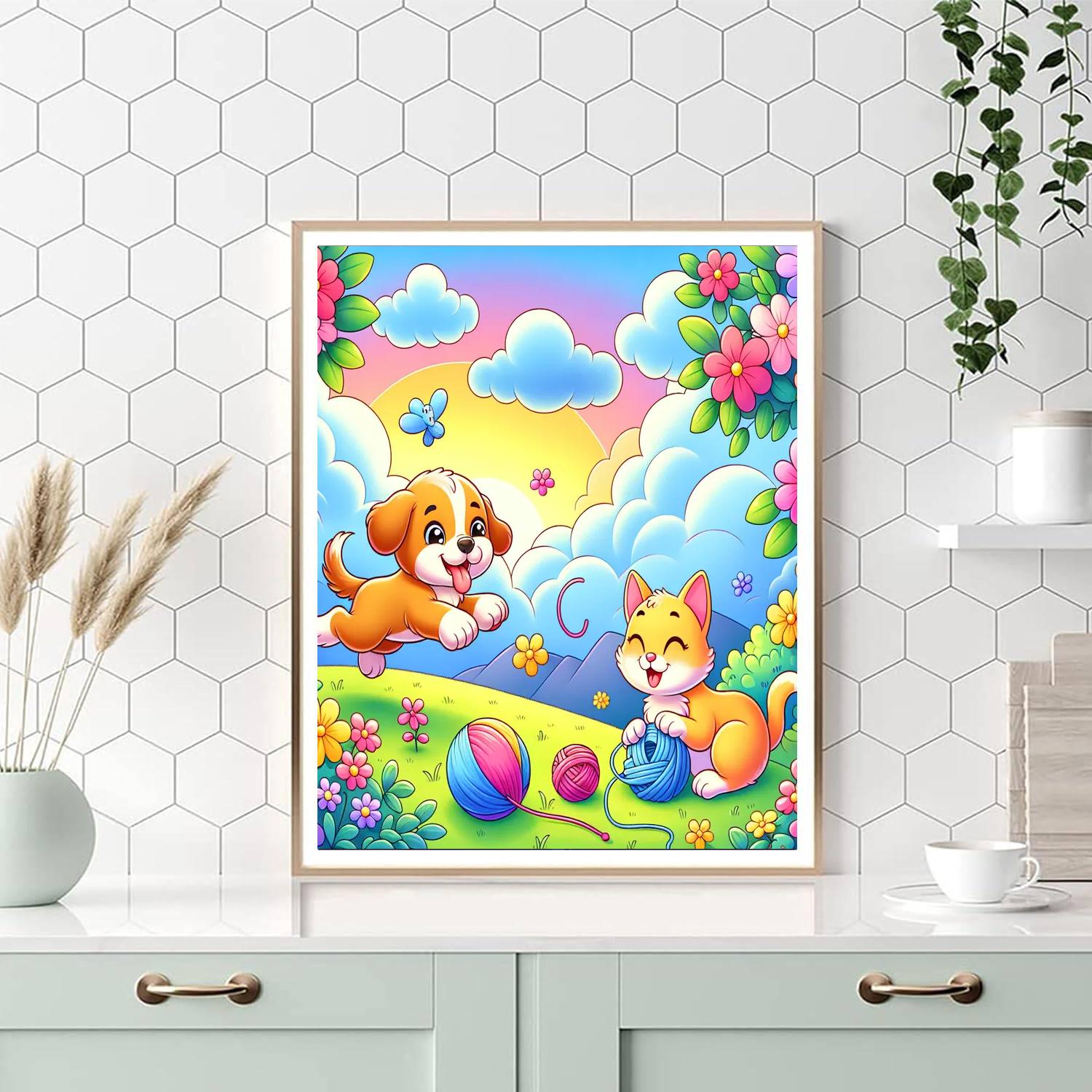 Cuddly Pet Adventure Numbered Painting Kits