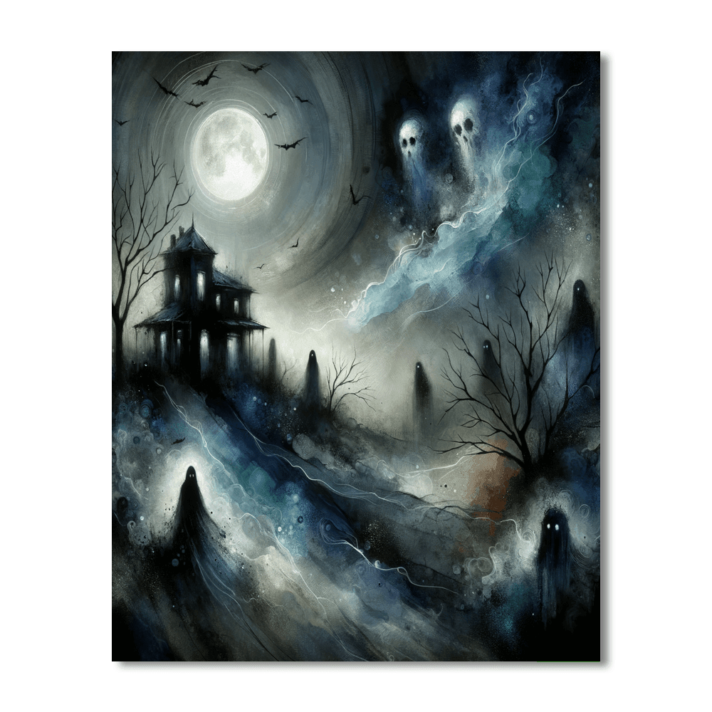 Halloween Hauntings Number Painting