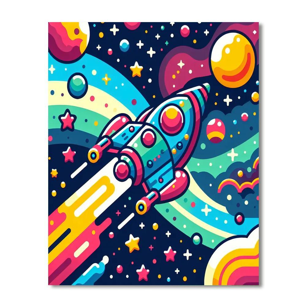 Cosmic Star Voyage Paint By Numbers Art