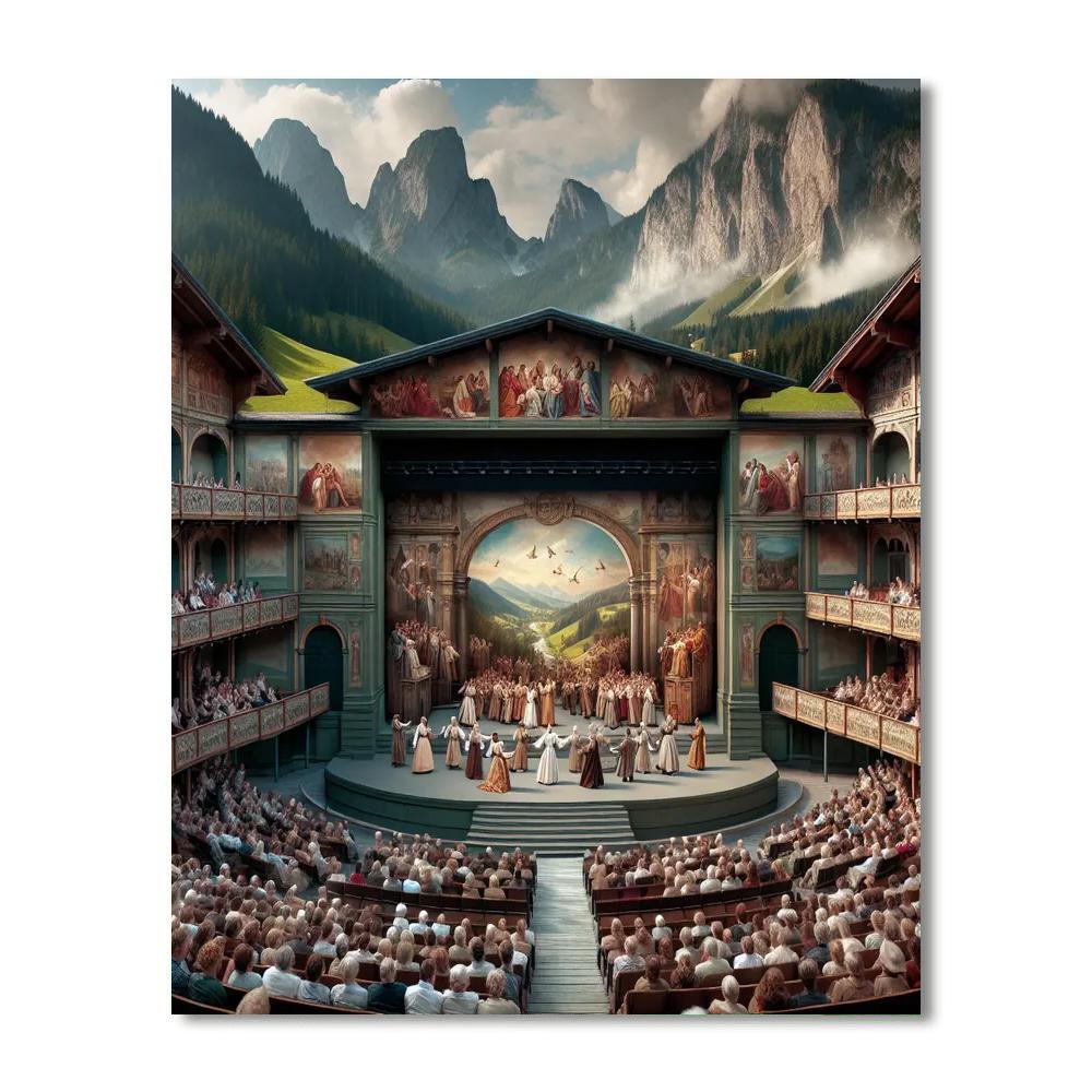 Oberammergau Passion Play - Oberammergau, Germany Painting Number Kit