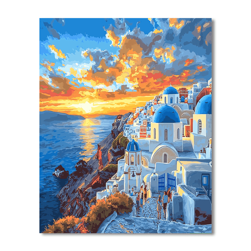 Santorini DIY Paint By Numbers