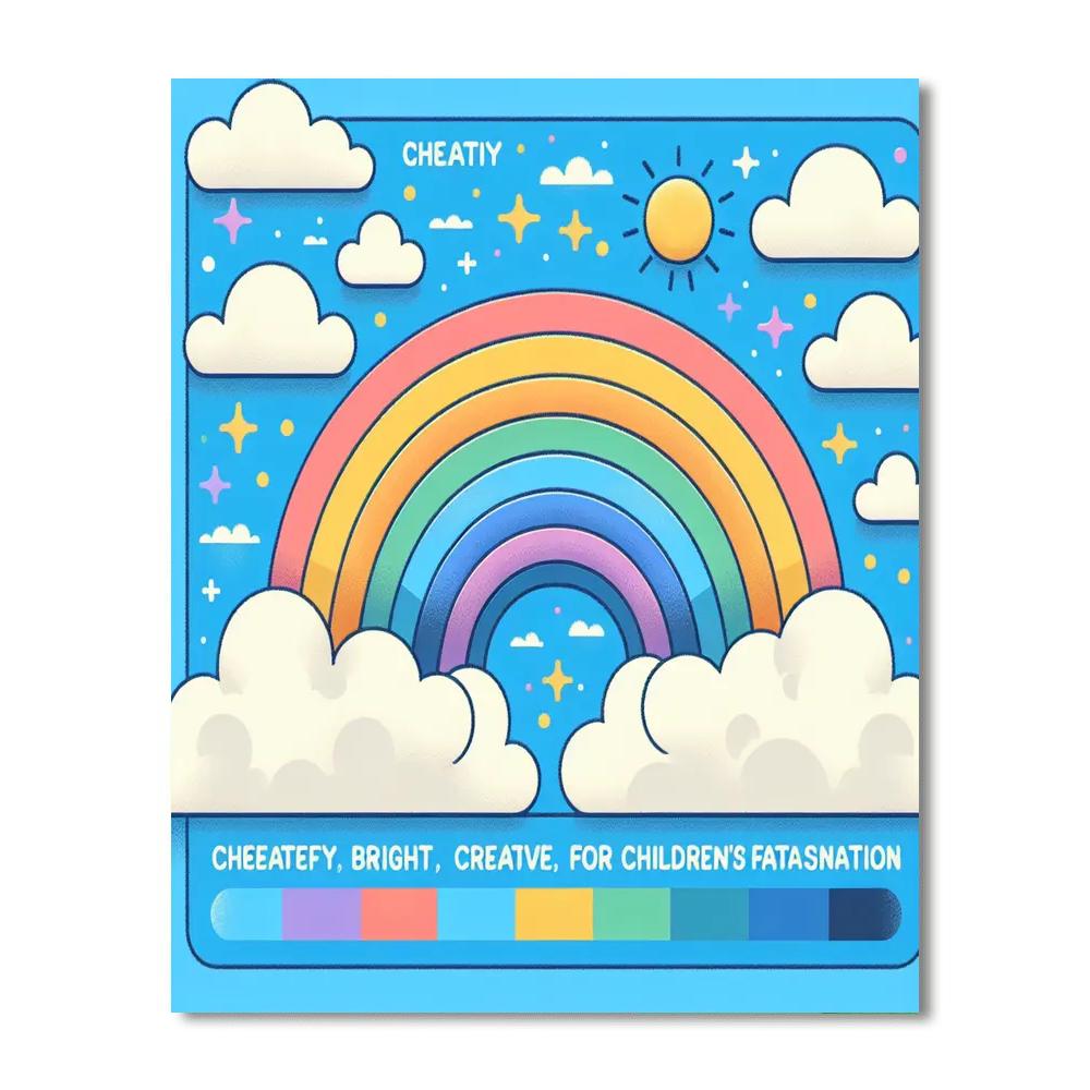 Rainbow Sky Wonderland Paint By Color