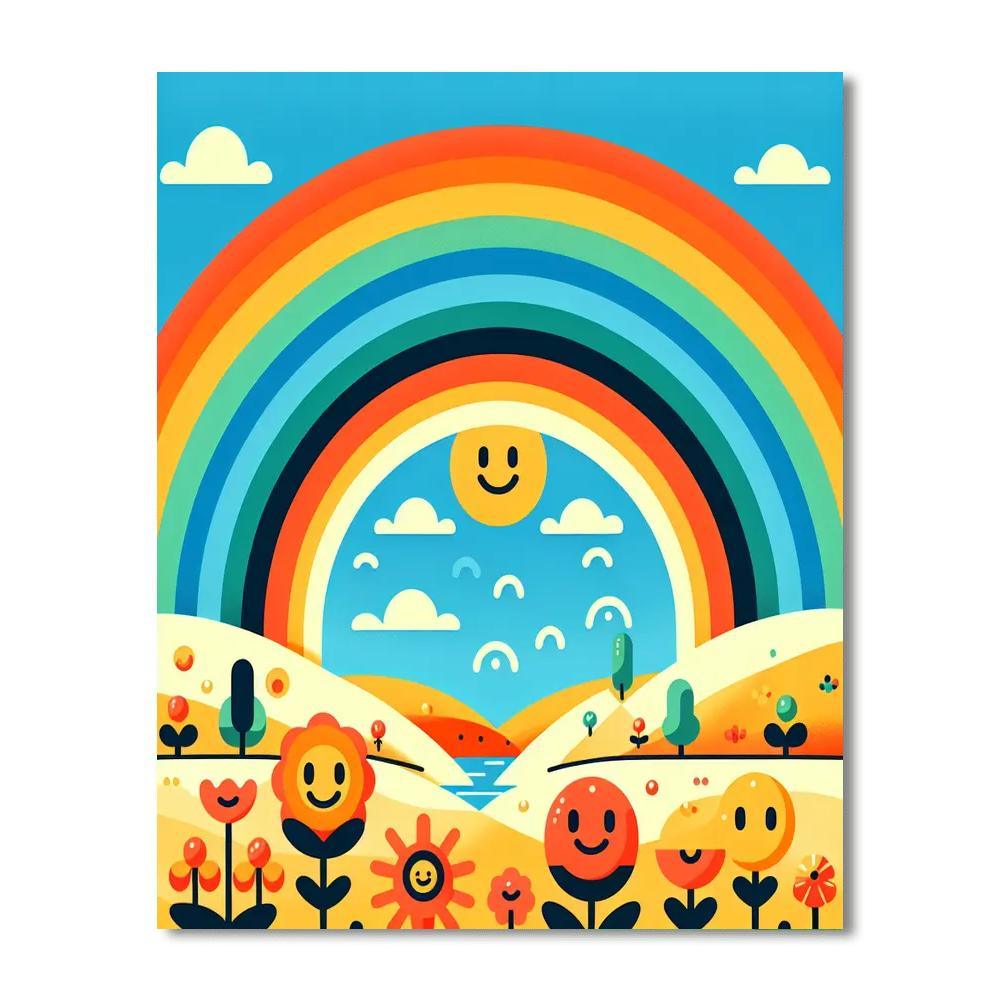 Lively Rainbow Adventure Paint By Color
