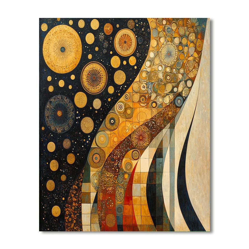 Gustav Klimt Inspired Eternal Patterns Of Life  Number Painting