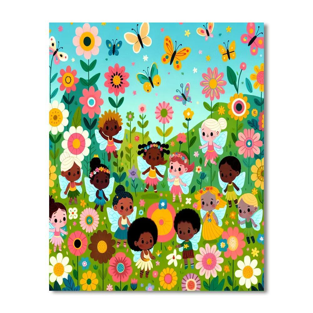 Garden Fairy Wonderland Paint By Numbers Art