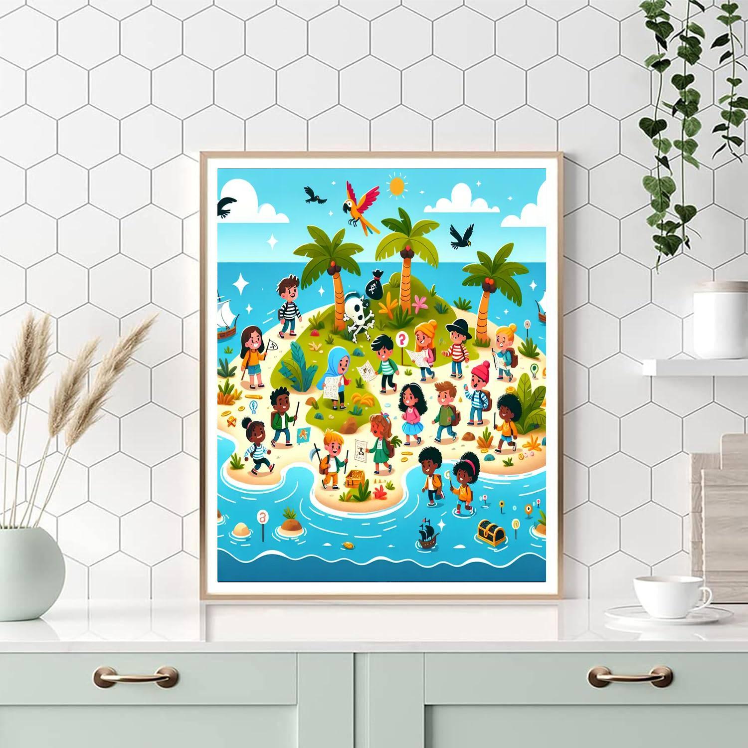 Exciting Adventure Island Painting By Numbers Kit