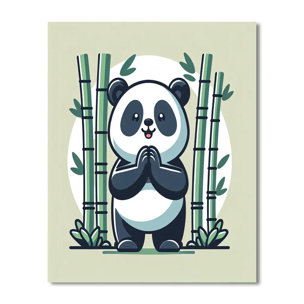 Polite Panda Painting Number Kit