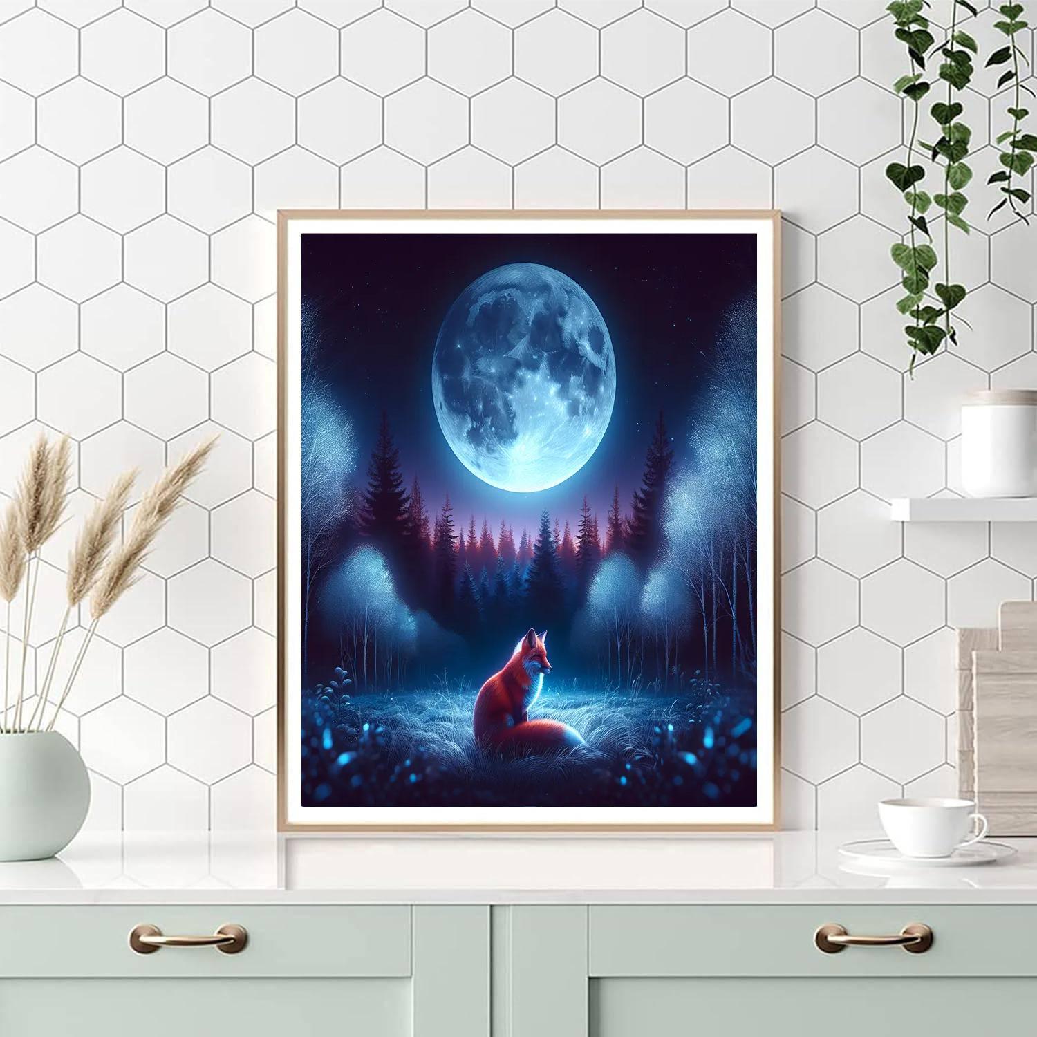 Fanciful Fox And Moonlit Forest Painting By Numbers Kit