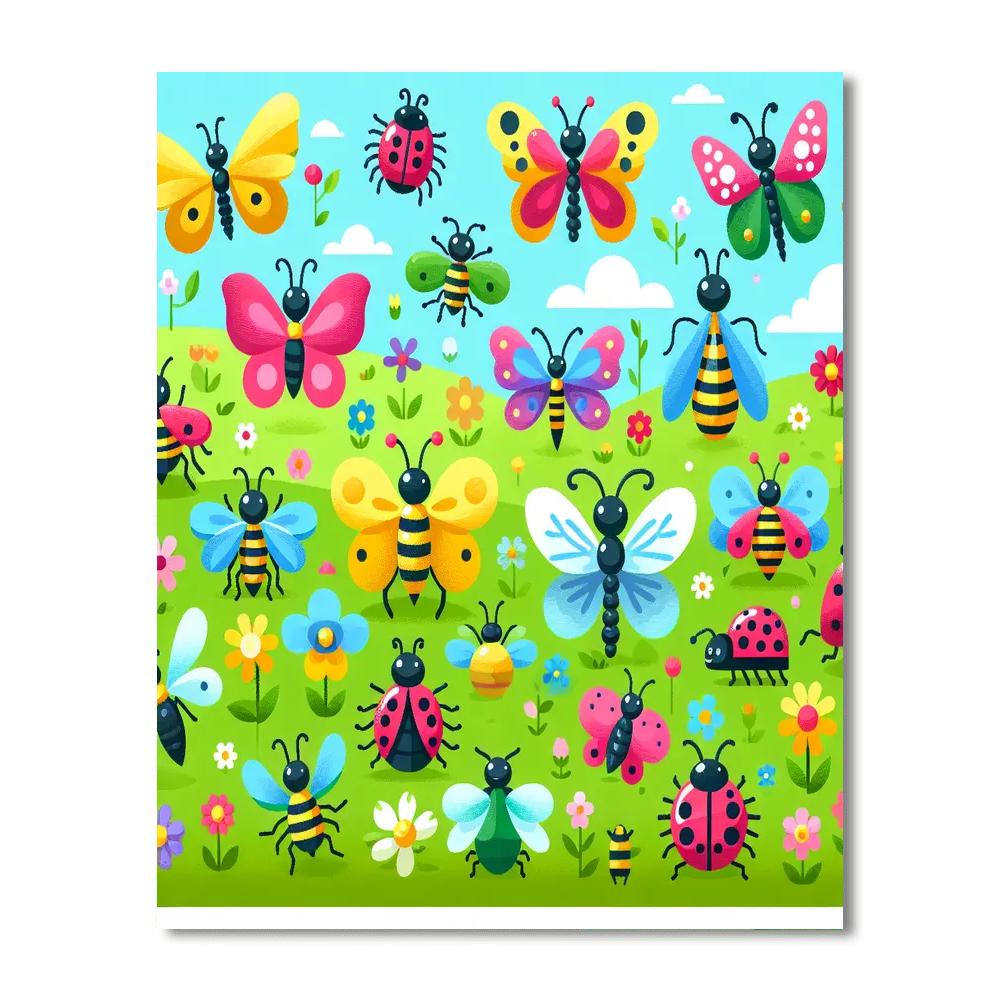 Inventive Insect World Paint By Numbers Art
