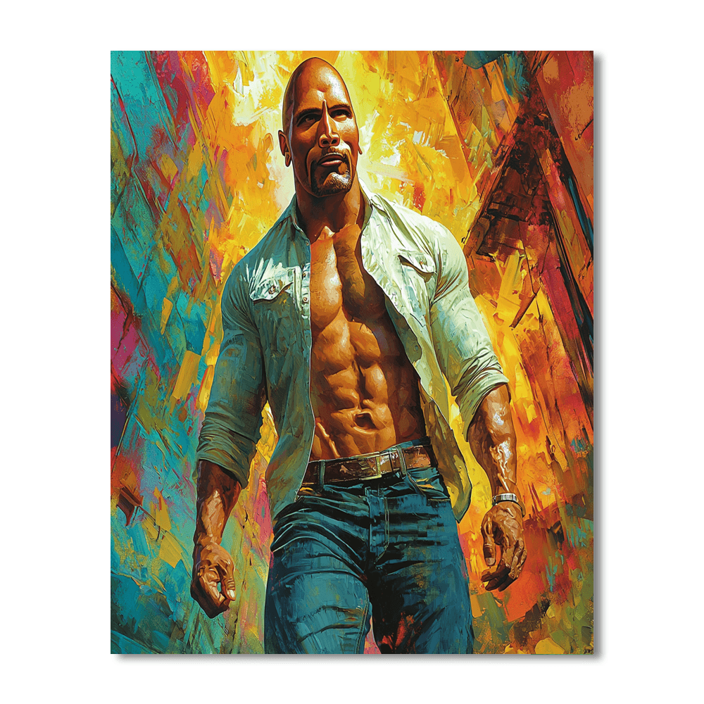 Dwayne Johnson: The Rock Of Resilience Paint By Number