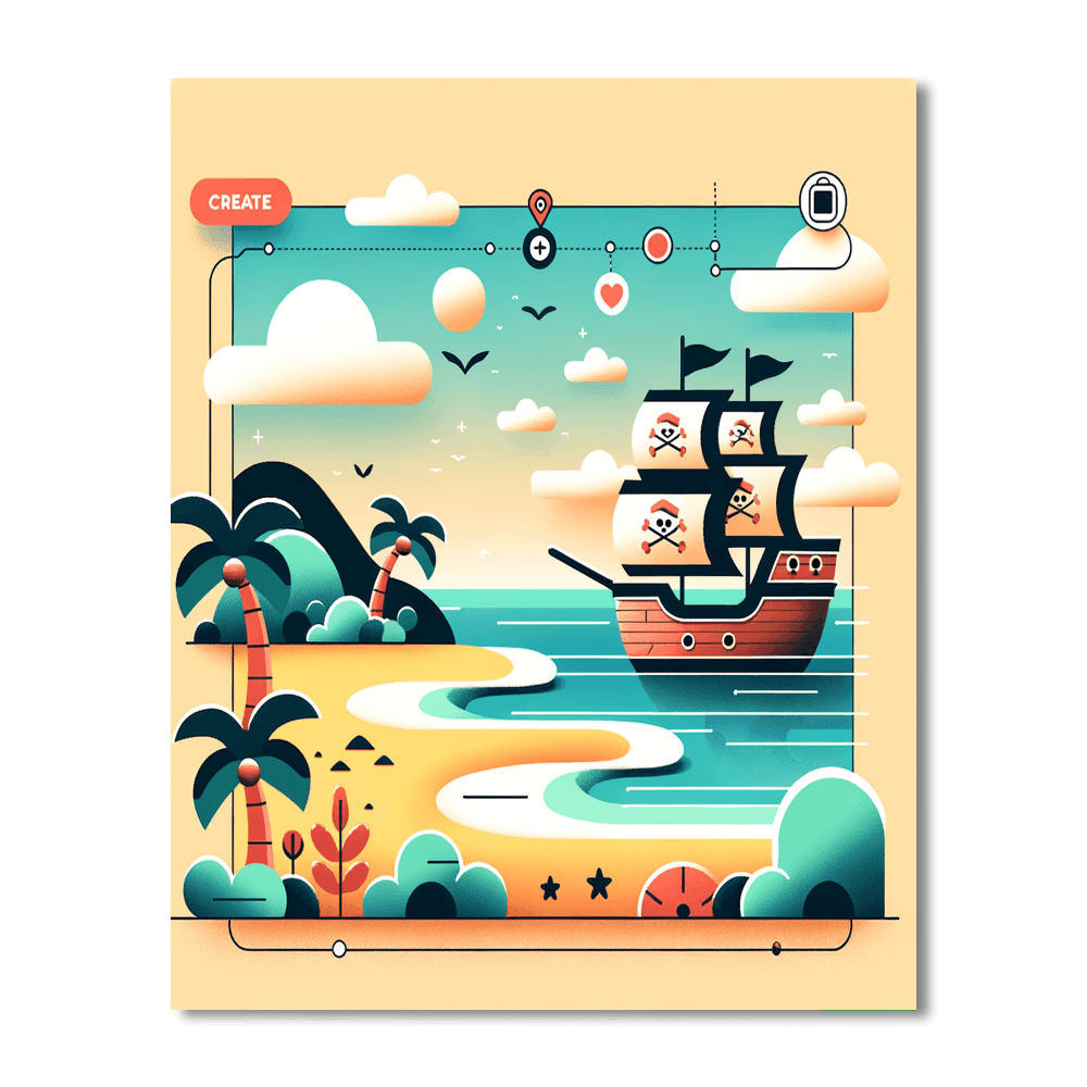 Treasure Island Tales Painting By Numbers Kit