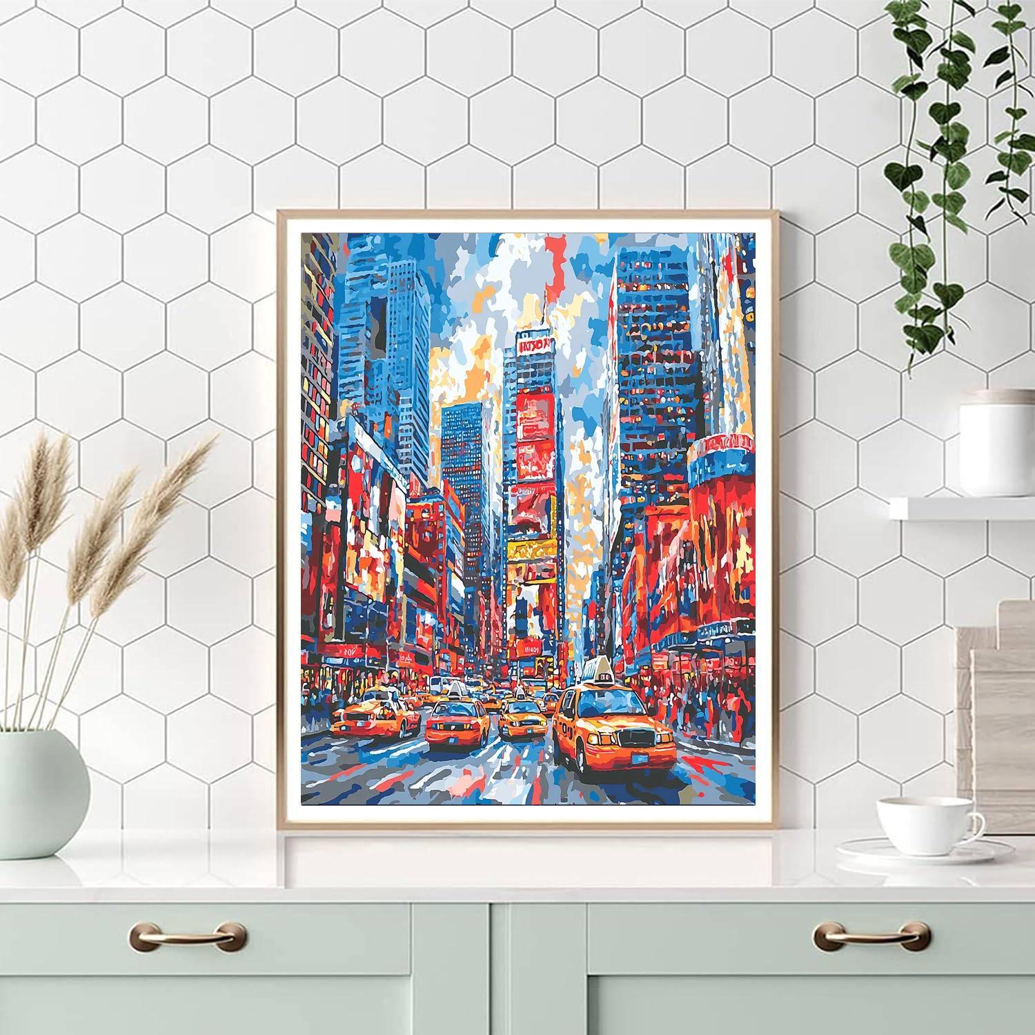Contemporary Urban Art Style Inspired Dynamic Metropolis  Paint By Numbers Kits