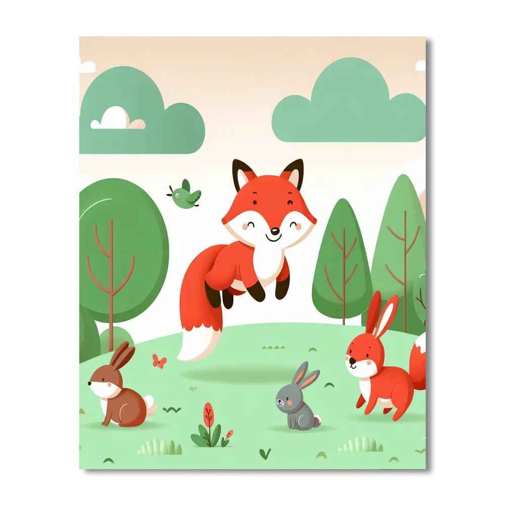 Colorful Forest Frolic Paint By Number