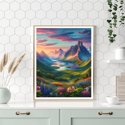 Enchanting Mountain Escape Paint By Numbers