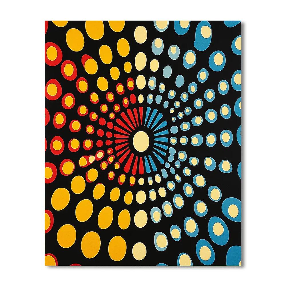Yayoi Kusama Inspired Vibrant Echoes Of Infinity  Paint By Number