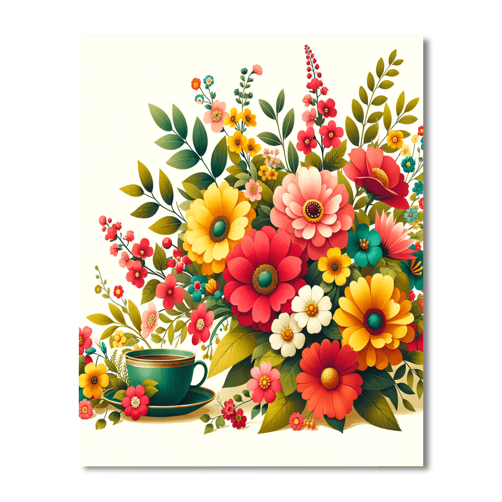 Radiant Summer Blossoms Paint By Numbers