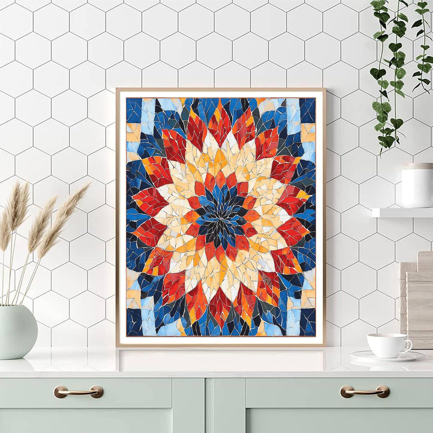 Leonardo Da Vinci Inspired Mosaic Of Colors  Paint By Numbers