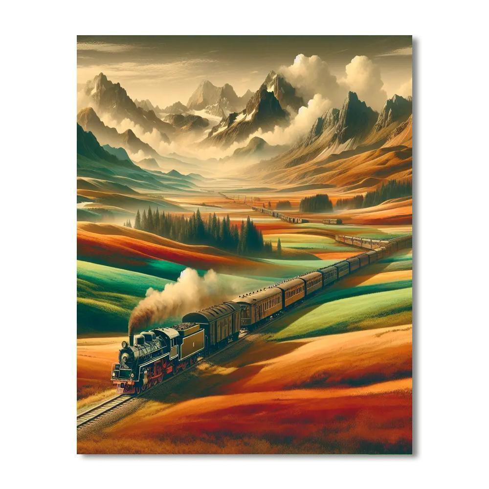 Timeless Adventure On The Rails Painting Number Kit