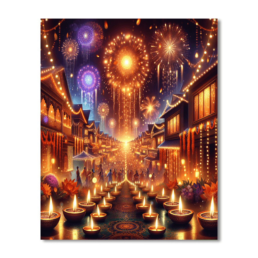 Diwali - New Delhi, India Paint By Color