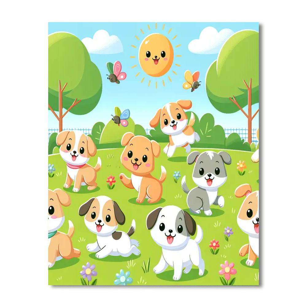 Puppy Adventures Number Painting