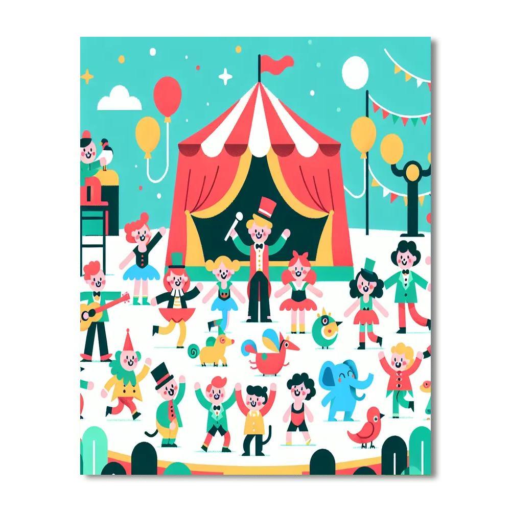 Circus Fun Fiesta Numbered Painting Kits