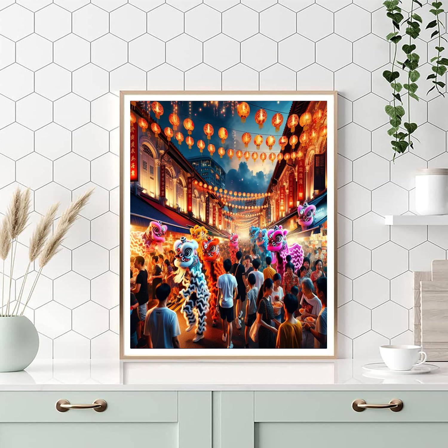 Chinese New Year Festival - Singapore Numbered Painting Kits