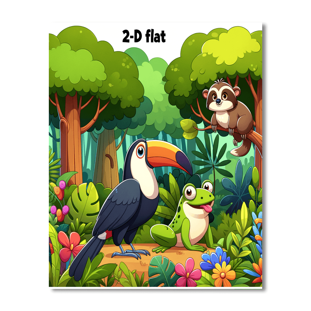 Vibrant Rainforest Adventure Painting By Numbers Kit